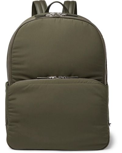 Loro Piana Voyager Leather-trimmed Storm System Shell Backpack - Green