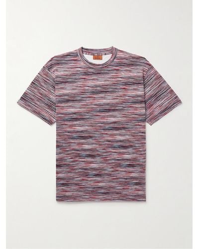 Missoni T-shirt in jersey di cotone space-dye - Rosa