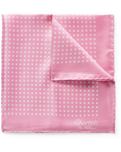 Charvet Printed Silk-twill Pocket Square - Pink