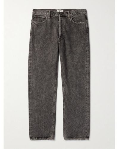 Agolde 90's Straight-leg Distressed Jeans - Grey