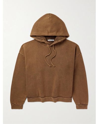 Acne Studios Fester H Cotton-jersey Hoodie - Brown