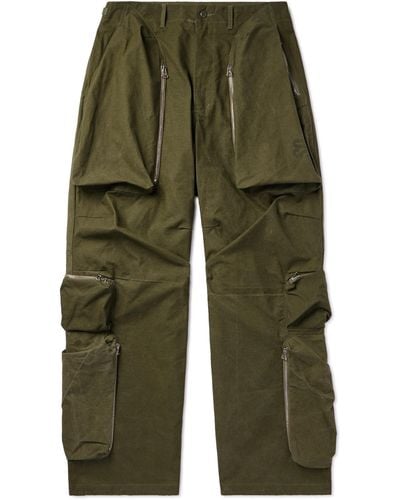 READYMADE Wide-leg Cotton Cargo Pants - Green