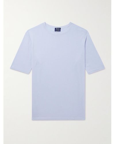 William Lockie Slim-fit Wool T-shirt - Blue