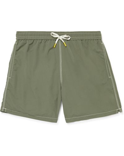 Hartford Straight-leg Mid-length Swim Shorts - Green
