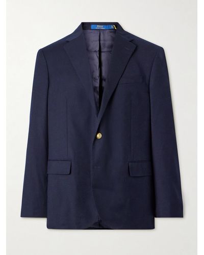 Polo Ralph Lauren Blazer in gabardine di misto lana - Blu