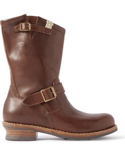 Visvim Landers Buckled Leather Boots - Brown