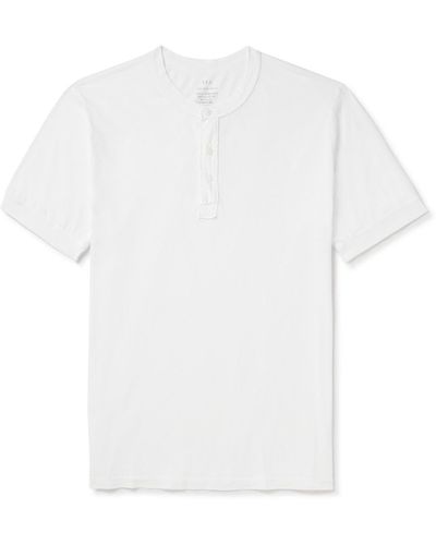 Save Khaki Garment-dyed Supima Cotton-jersey Henley T-shirt - White