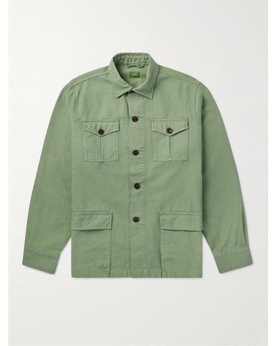 Sid Mashburn Cotton-canvas Overshirt - Green