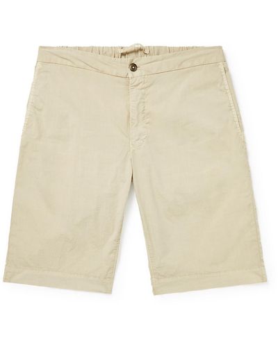 Incotex Slim-fit Cotton-blend Bermuda Shorts - Natural