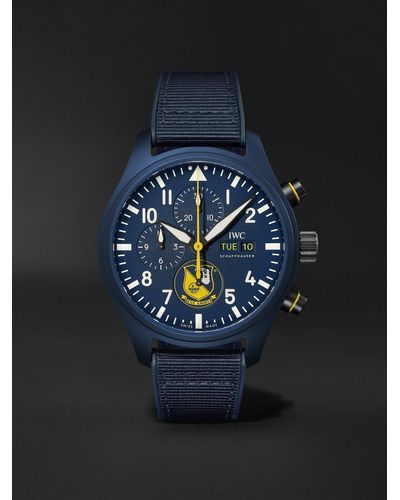 IWC Schaffhausen Pilot's Blue Angels Ii Limited Edition Automatic Chronograph 44.5mm Ceramic And Textile Watch