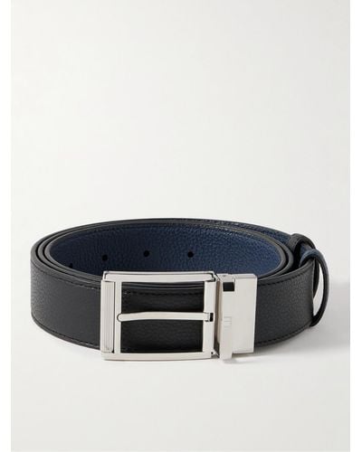 Dunhill 3.5cm Reversible Full-grain Leather Belt - Blue