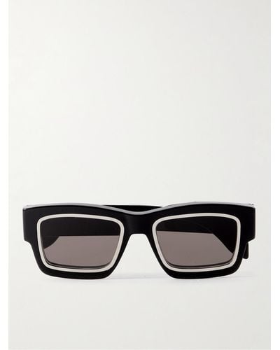 Palm Angels Raymond D-frame Acetate And Silver-tone Sunglasses - Black