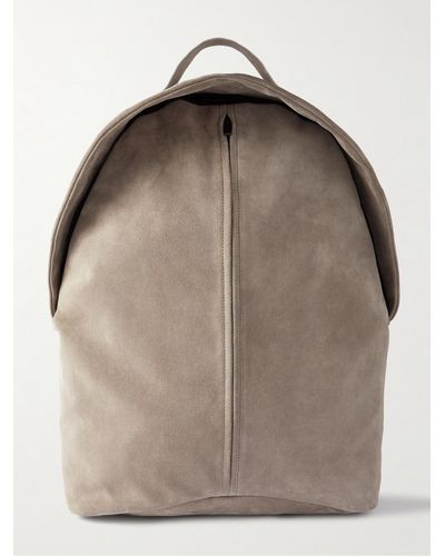 Fear Of God Leather-trimmed Suede Backpack - Brown