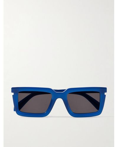 Off-White c/o Virgil Abloh Tucson Sonnenbrille mit eckigem Rahmen aus Azetat - Blau