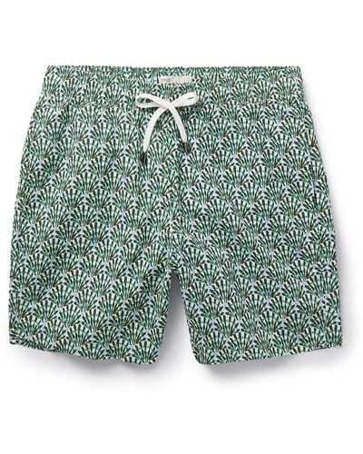 Onia Charles Slim-fit Long-length Printed Swim Shorts - Green