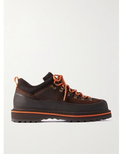 MR P. Diemme Roccia Basso Rubber-trimmed Suede Hiking Boots - Brown