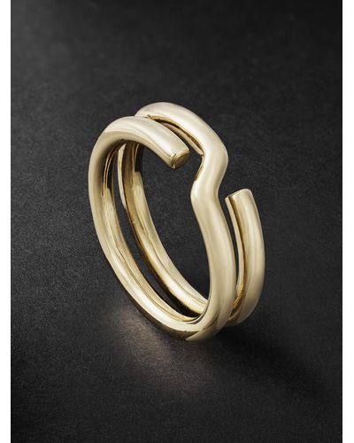 OUIE Keyring 14-karat Gold Ring - Black