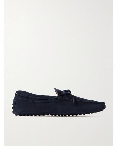 Tod's Gommino Suede Driving Shoes - Blue