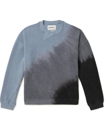 Noma T.D Twist Hand-dyed Cotton-fleece Sweatshirt - Blue