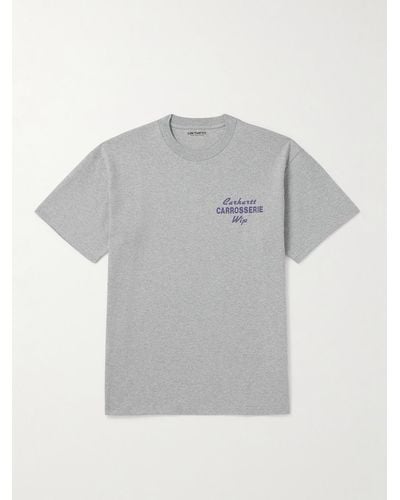 Carhartt Mechanics Printed Cotton-jersey T-shirt - Grey