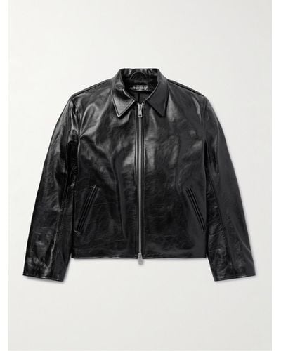 Our Legacy Mini Leather Blouson Jacket - Black