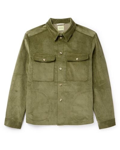 De Bonne Facture Cotton-corduroy Overshirt - Green