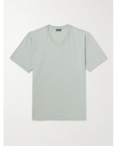 Hanro T-shirt in jersey di cotone Living - Grigio