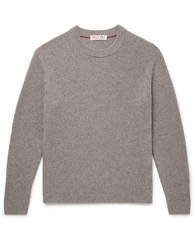 Alex Mill Jordan Slim-fit Ribbed Cashmere Sweater - Gray