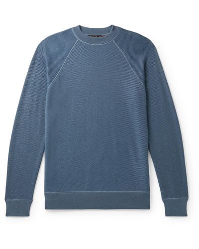 Loro Piana Ribbed Cashmere And Silk-blend Sweater - Blue