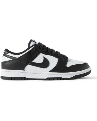 Nike Dunk Low Retro Leather Sneakers - Black
