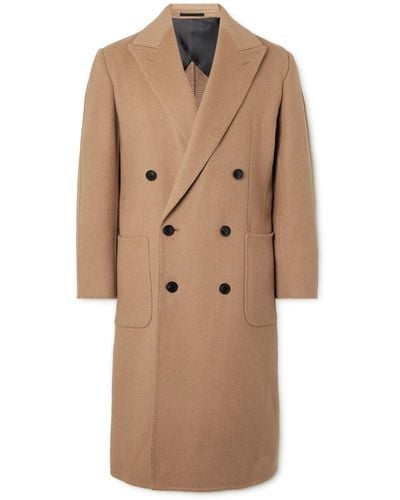 James Purdey & Sons Town And Country Double-breasted Camel Hair-blend Coat - Natural