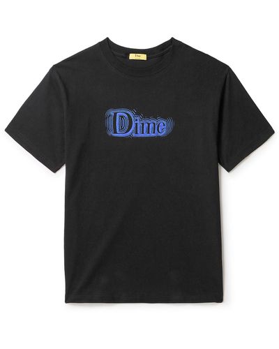 Dime Noize Logo-print Cotton-jersey T-shirt - Black