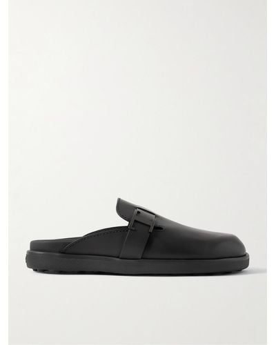 Tod's Leather Clogs - Black