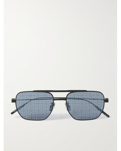 Givenchy GVSPEED Pilotensonnenbrille aus Metall - Blau