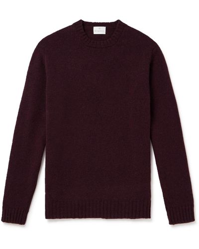 Kingsman Shetland Wool Sweater - Purple