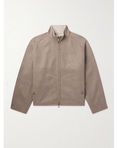 STÒFFA Reversible Brushed-wool Jacket - Natural