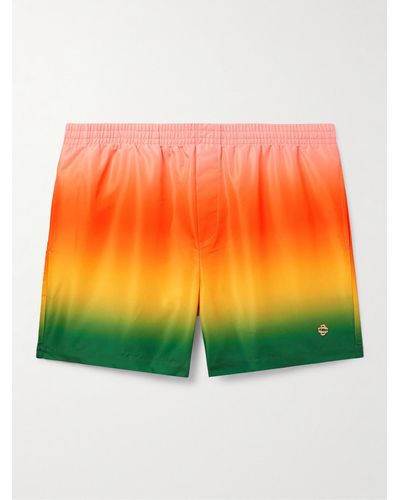 Casablancabrand Straight-leg Short-length Degradé Swim Shorts - Orange