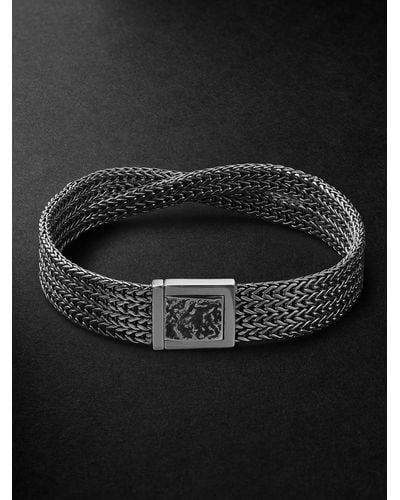 John Hardy Rata Chain Silver Bracelet - Black