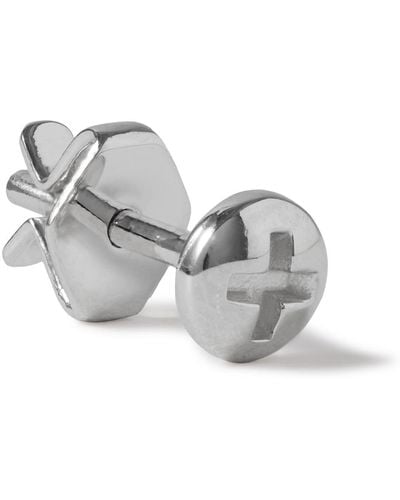Miansai Screw Sterling Silver Single Earring - Metallic