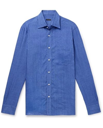 Rubinacci Linen Shirt - Blue