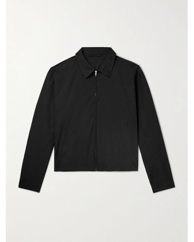 Lemaire Cotton And Silk-blend Blouson Jacket - Black