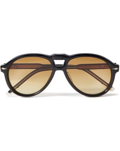 Jacques Marie Mage Valkyrie Aviator-style Acetate Sunglasses - Black