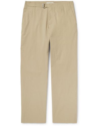 LE17SEPTEMBRE Straight-leg Cotton-blend Twill Pants - Natural