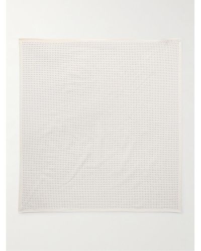 Anderson & Sheppard Tuch aus Baumwoll-Voile mit Punkten - Natur