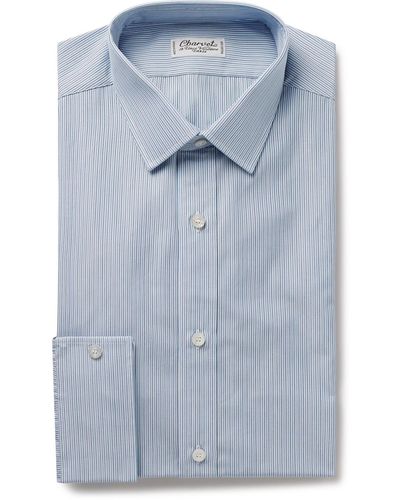 Charvet Striped Cotton Shirt - Blue