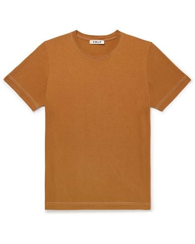 CDLP Lyocell And Pima Cotton-blend Jersey T-shirt - Brown