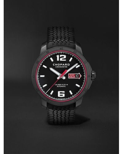 Chopard Mille Miglia Gts Speedblack Automatic Speed Limited Edition 43mm Dlc-coated Stainless Steel And Rubber Watch