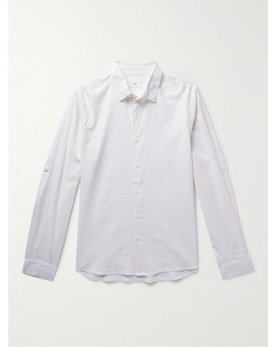 Onia Slim-fit Linen-blend Shirt - White