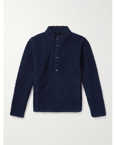 Folk Sweatshirt aus Fleece - Blau