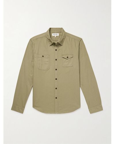 Alex Mill Garment-dyed Cotton-twill Shirt - Green